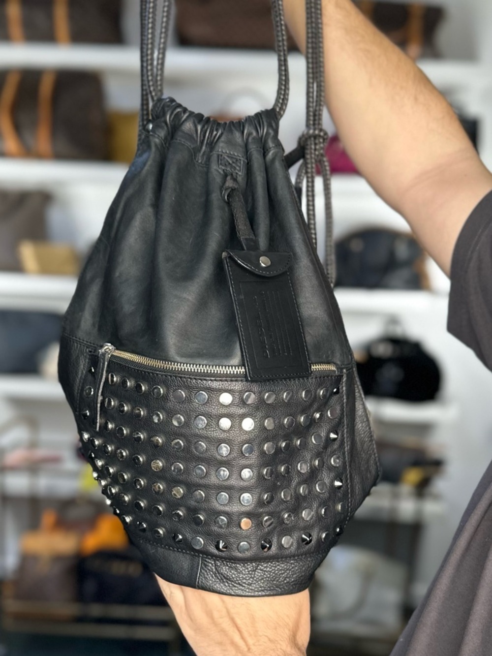 DIESEL LEATHER BACKPACK